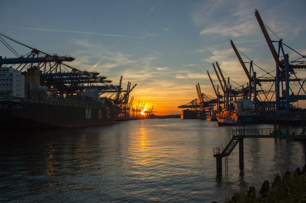 Hamburg Sonne Hafen Wirtschaftliche Entwicklung der Hansestadt Hamburg